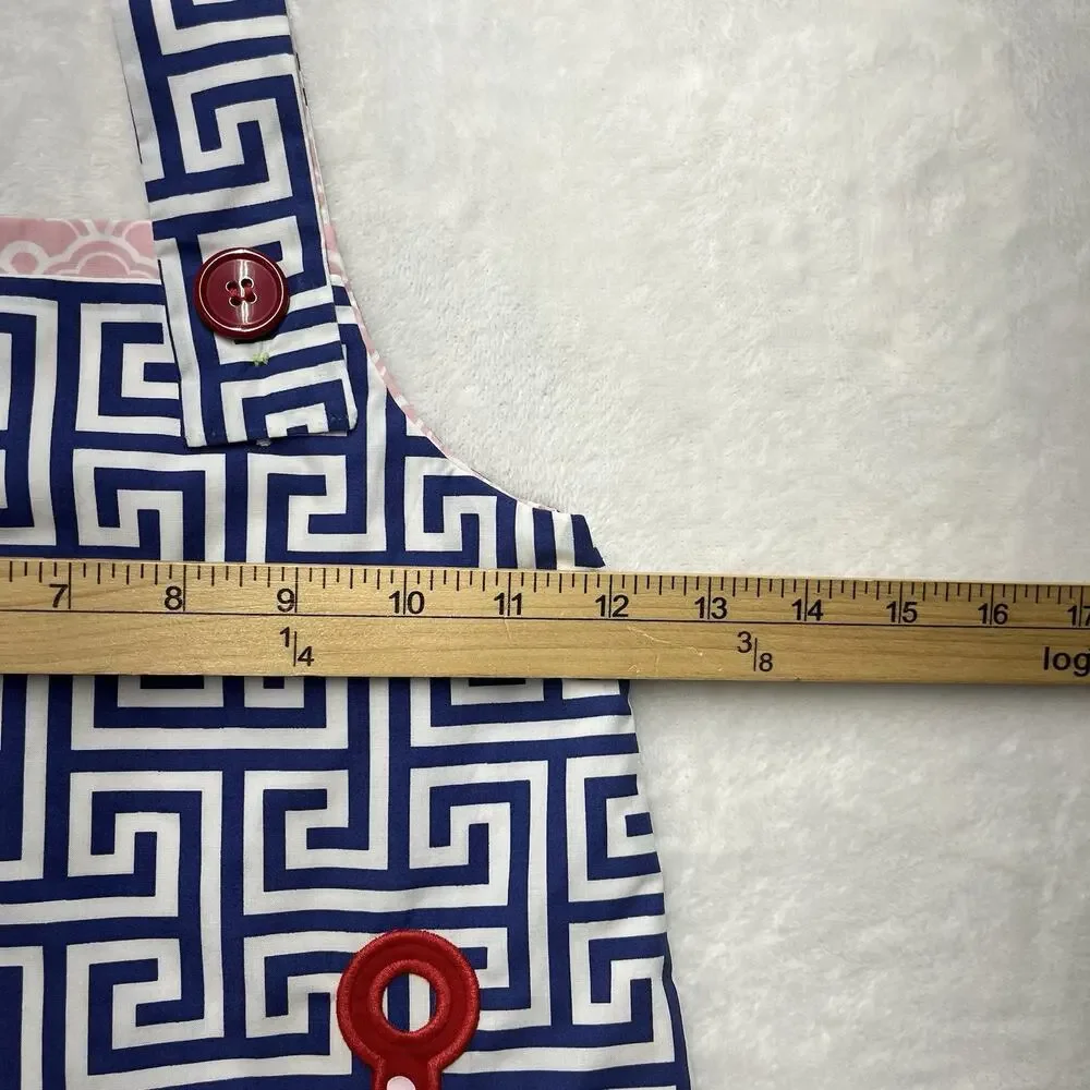 Reversible Dress Toddler Girls 4/5T Nautical Beach Summer Spring‎ Bunny Ric Rac